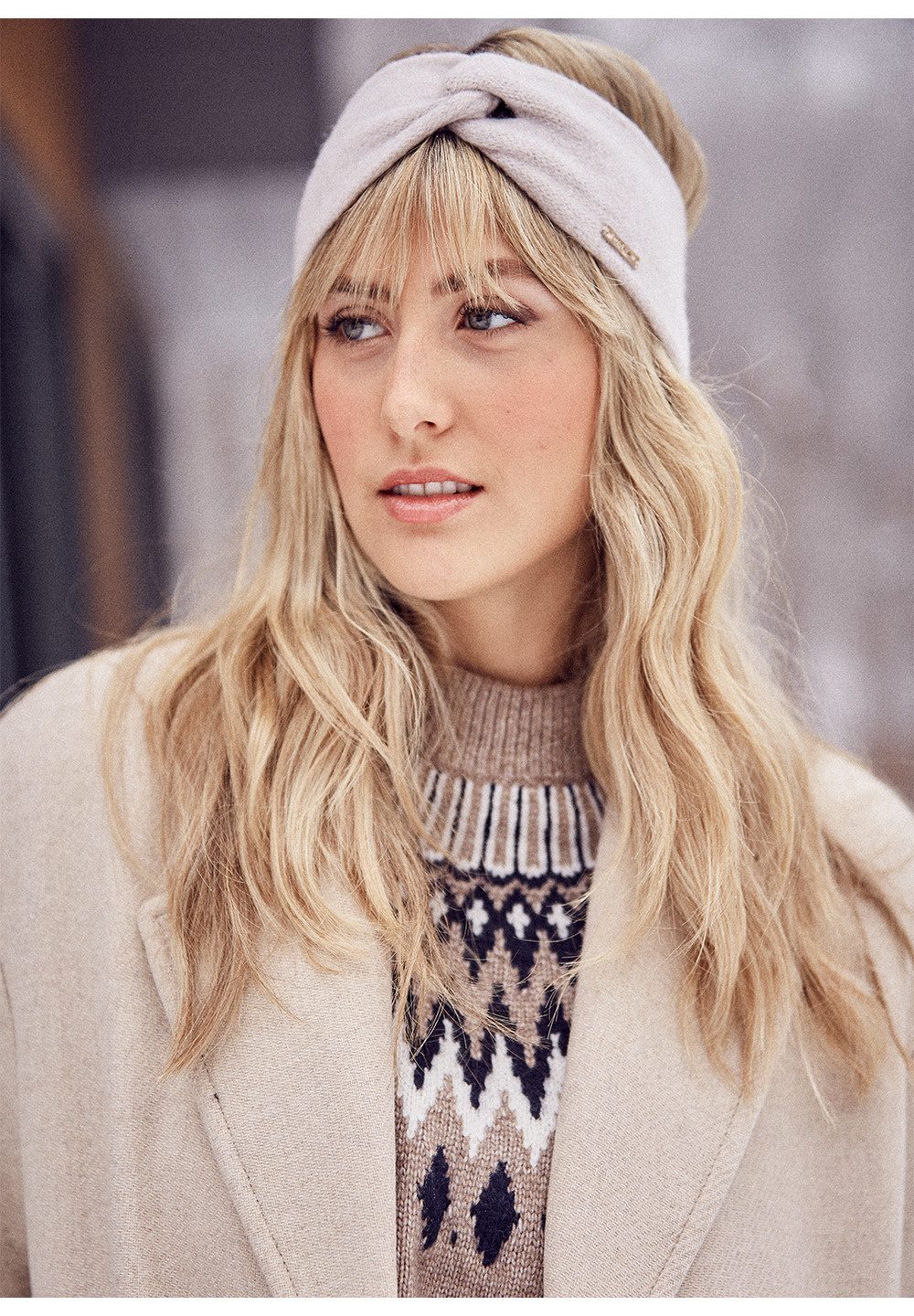 CAPO Stirnband Stirnband, Kaschmir Strick, doppelt, mit Knoten (1-St) Kasch günstig online kaufen