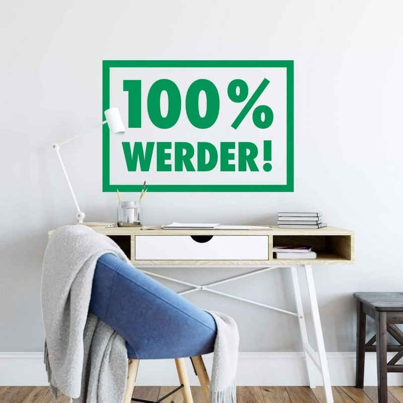 Werder Bremen Wandtattoo Fußball Wandtattoo SV Werder Bremen 100% Deutscher Meister Werderaner, Wandbild selbstklebend, entfernbar
