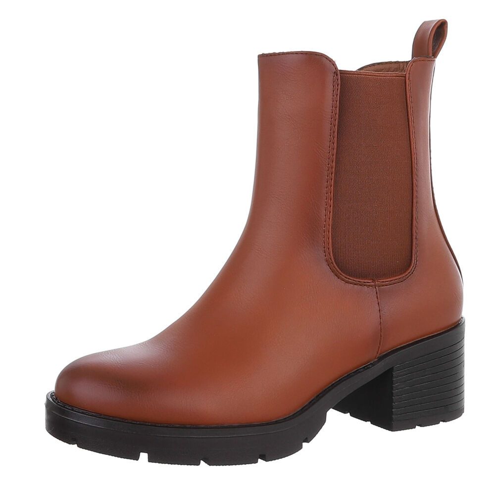 Ital-Design Damen Chelsea Freizeit Chelseaboots (87531803) Blockabsatz Stie günstig online kaufen