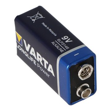 VARTA Varta Longlife Power (ehem. High Energy) 9-Volt Block Batterie 1 Stüc Batterie, (9,0 V)