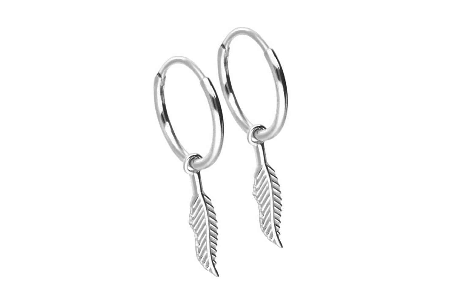 FILANGO Creolen-Set Chirurgenstahl Ohrclicker Creolen FEDER günstig online kaufen