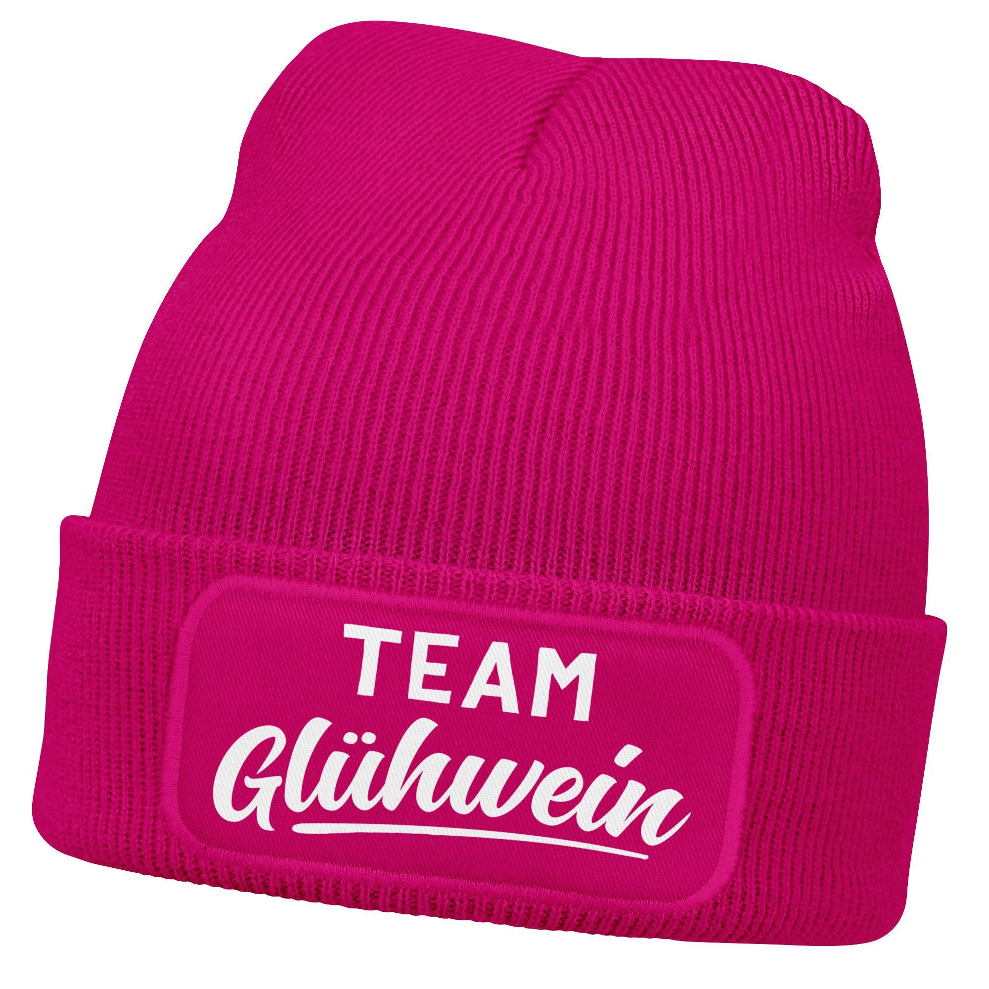 MoonWorks Strickmütze Herren Beanie mit Patch Strickmütze mit Spruch Team G günstig online kaufen