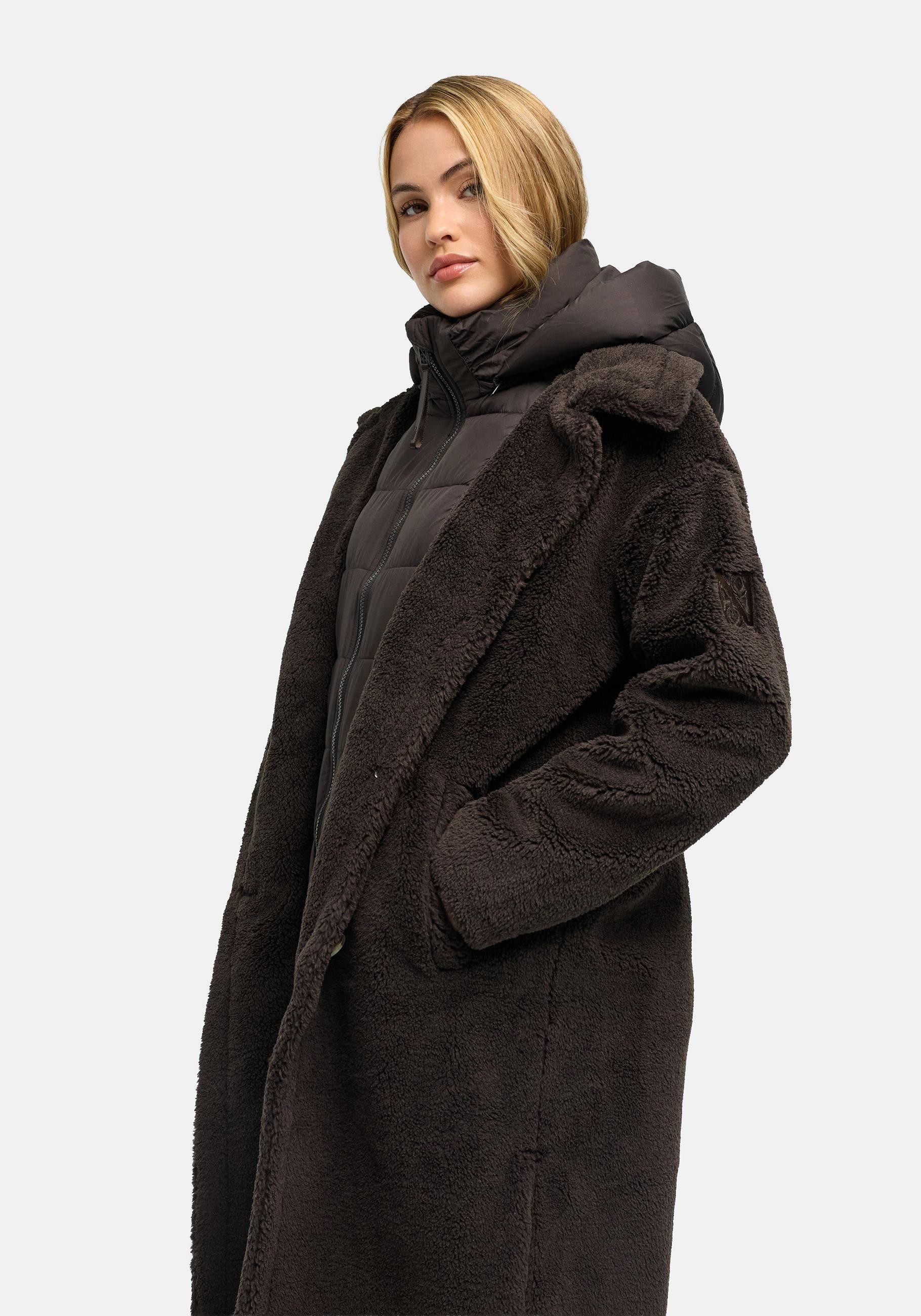 Navahoo Wintermantel Teddyzauber 14 Plüschmantel aus Teddyfleece mit abnehmbarem Krageneinsatz