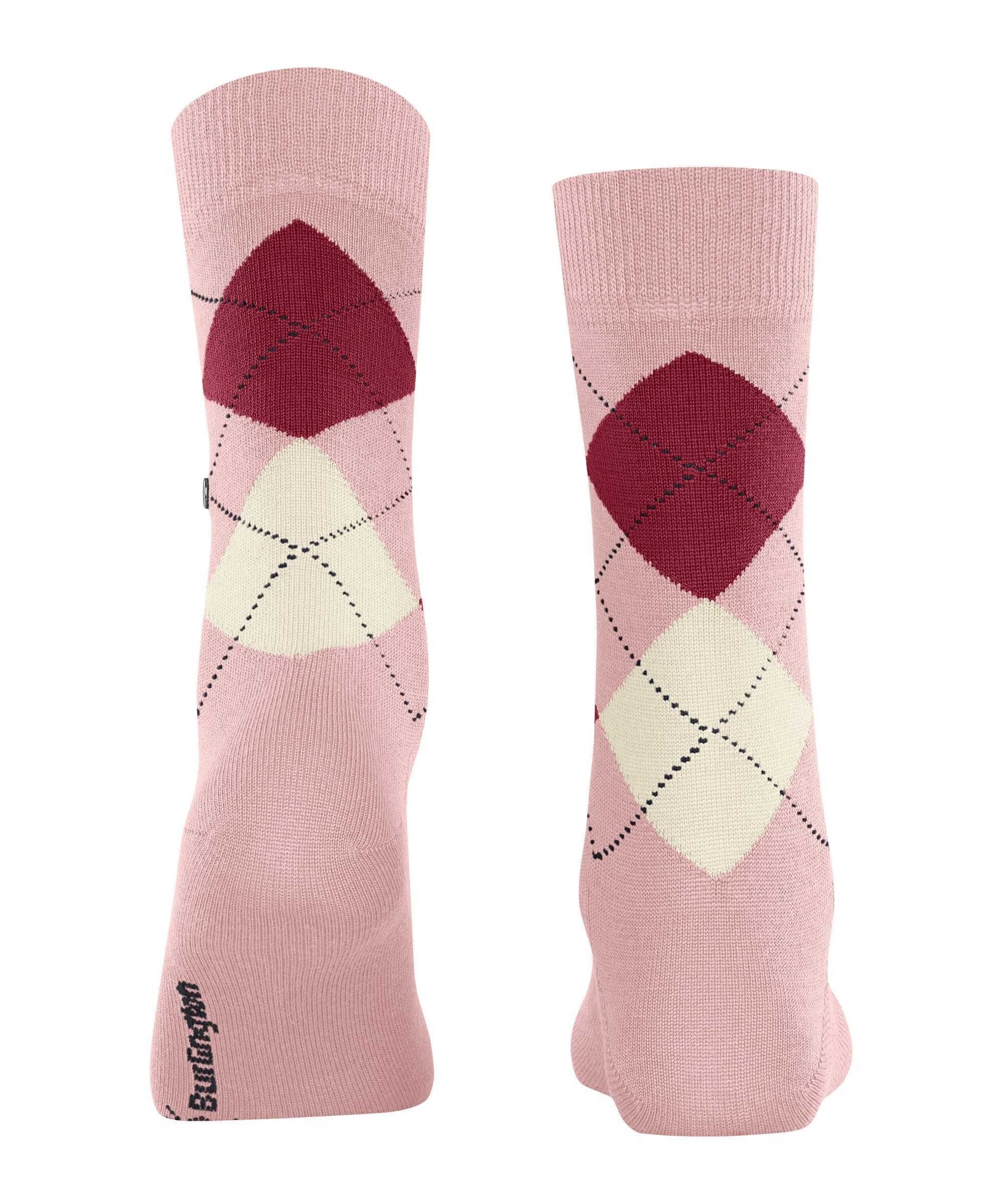 Kurzstrumpf Damen Socken Burlington - Kurzsocken Rosa/Rot/Weiß MARYLEBONE