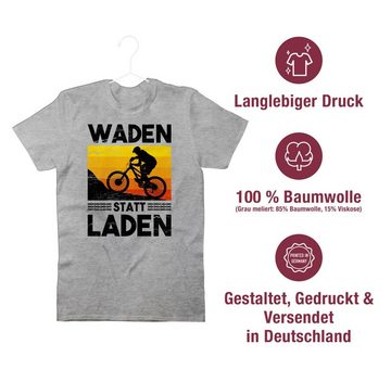 Shirtracer T-Shirt Waden statt Laden Vintage Fahrrad Bekleidung Radsport