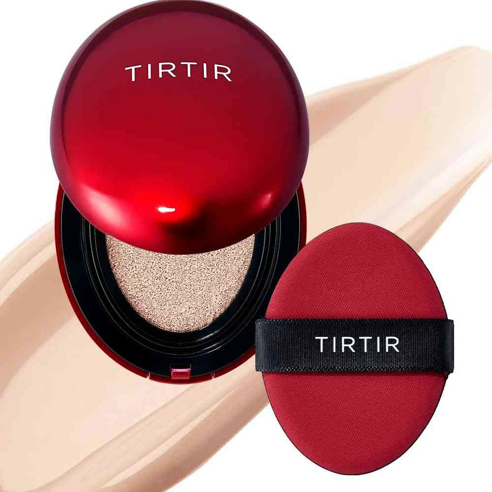 TIRTIR Foundation TIR TIR, Mask Fit Red Cushion 17C Porcelain - 18 g, Feuchtigkeitsspendendes Cushion-Make-up mit sanfter Deckkraft