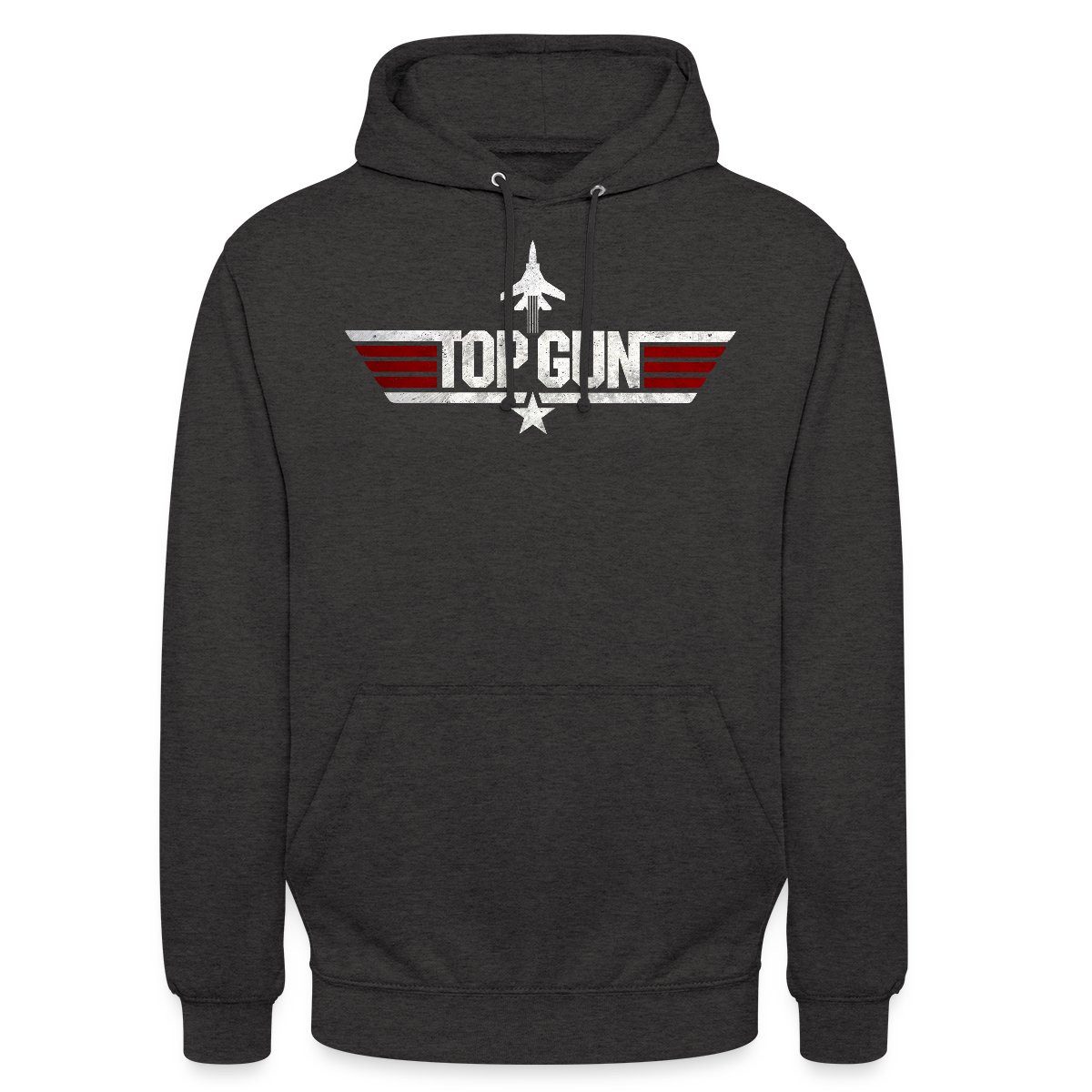 Hoodie Top Gun Jet Logo Used Look Unisex Hoodie