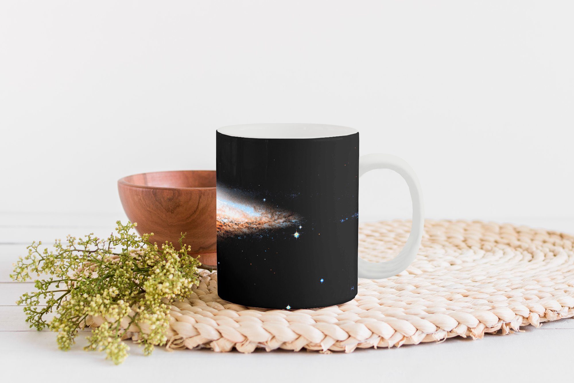 MuchoWow Tasse Universum Becher, Geschenk Teetasse, - - Licht Keramik, Teetasse, Kaffeetassen, Galaxie
