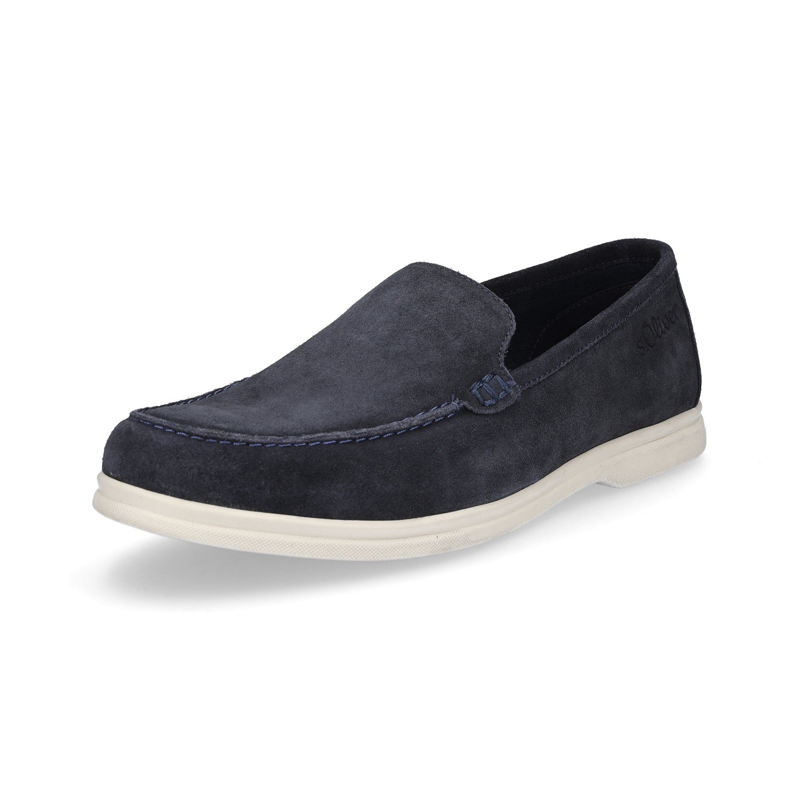 s.Oliver Herren Leder Slipper blau Slipper