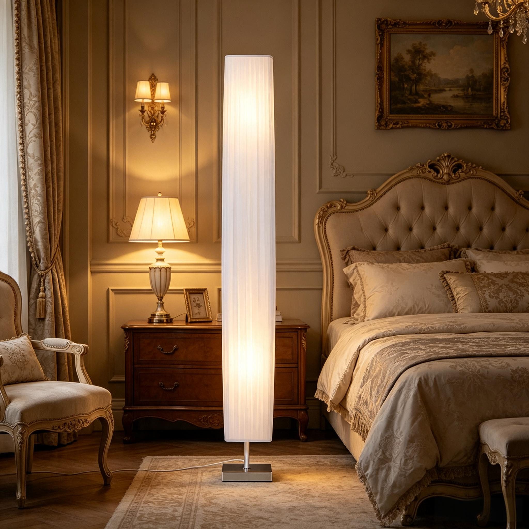 ibettertec Stehlampe Freistehende Säulenlampe,Designer-Schlafzimmer-Bodenleuchte