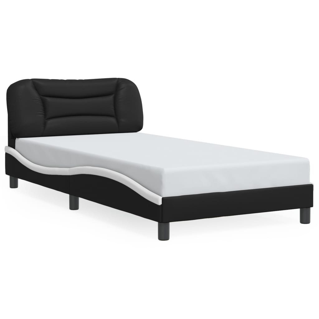 vidaXL Bett Bettgestell mit Kopfteil Schwarz günstig online kaufen