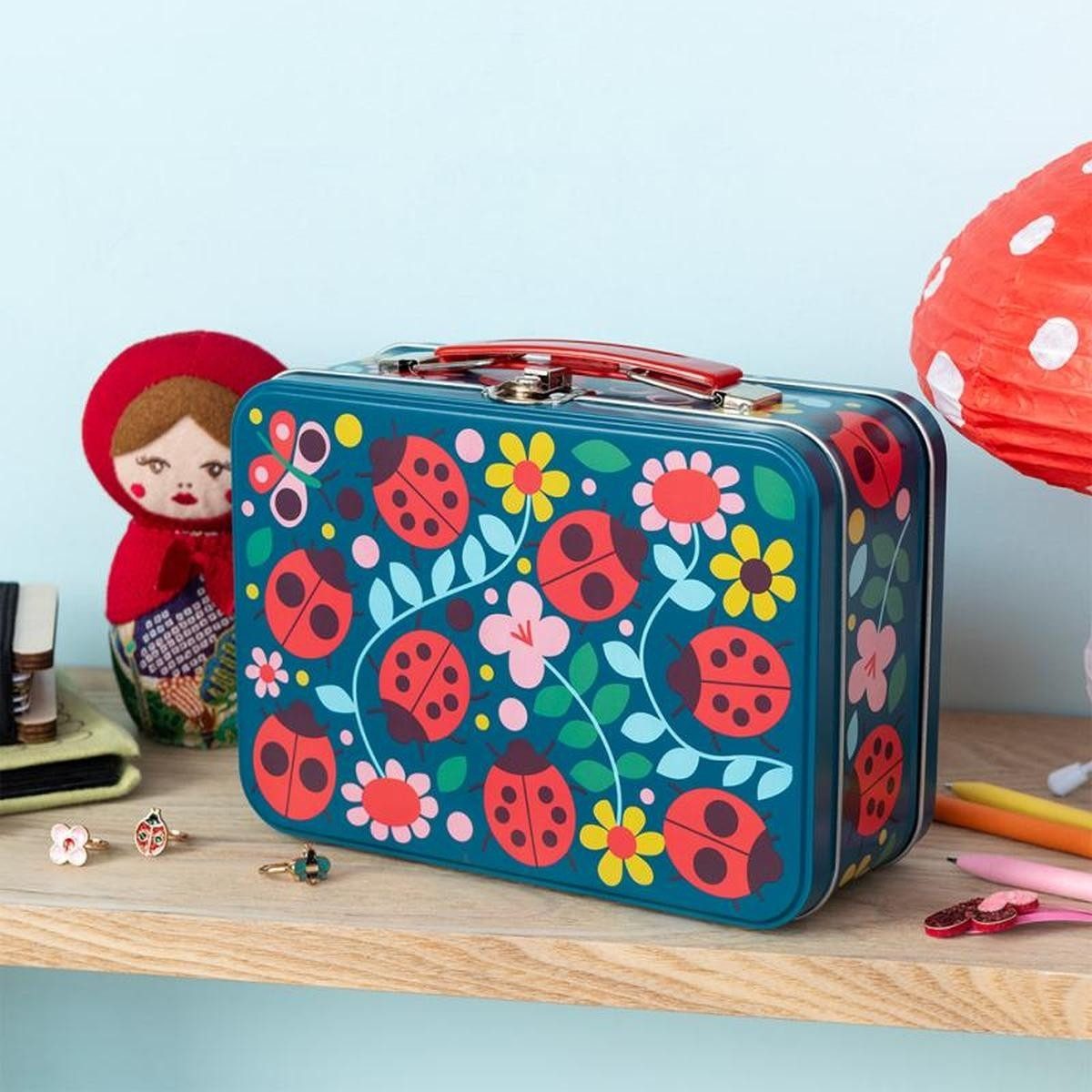Rex London Kinderkoffer Koffer Metallkoffer mit unterschiedlichen Motiven 19 x 16,8 cm