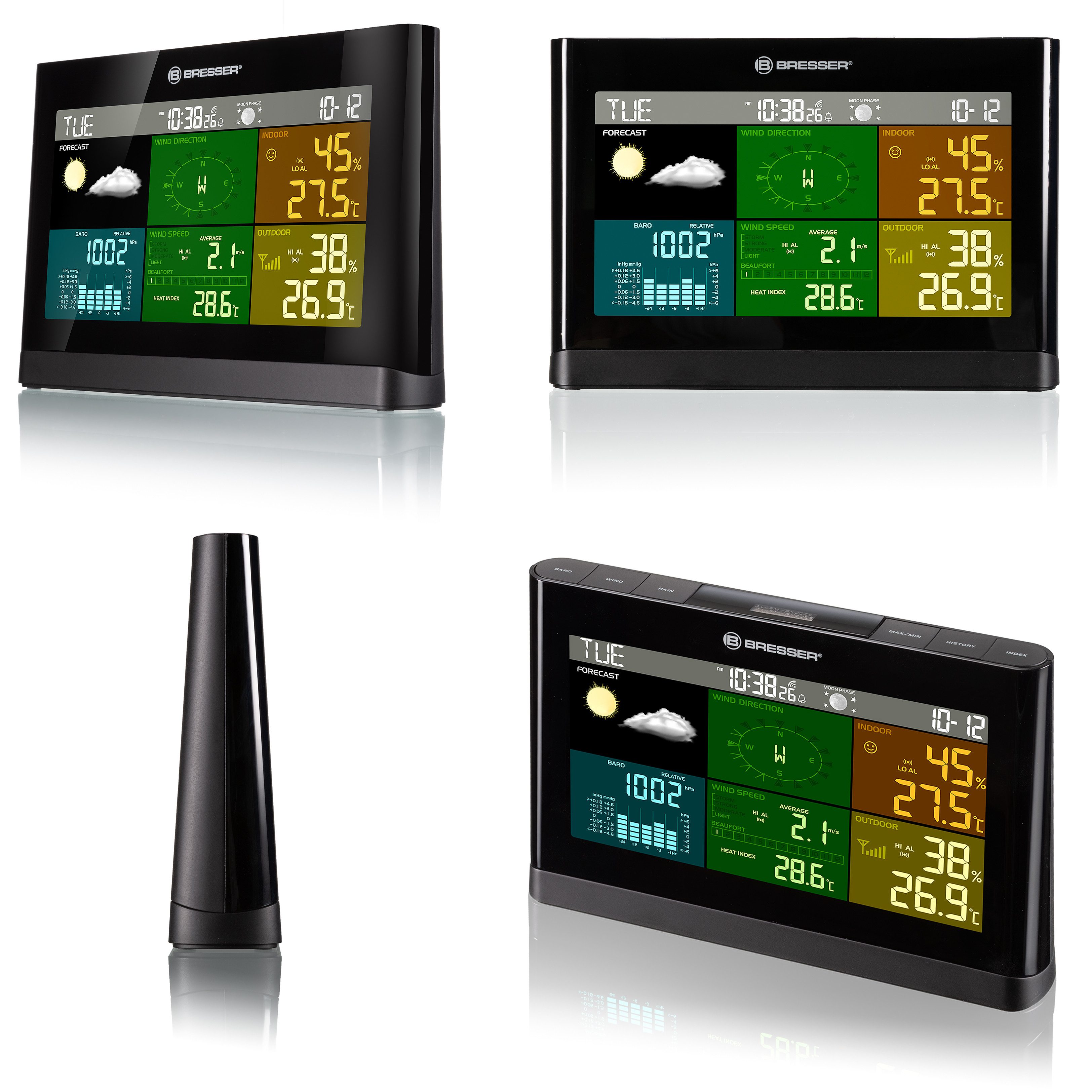 BRESSER 5-in-1 Comfort Wetter Center Wetterstation