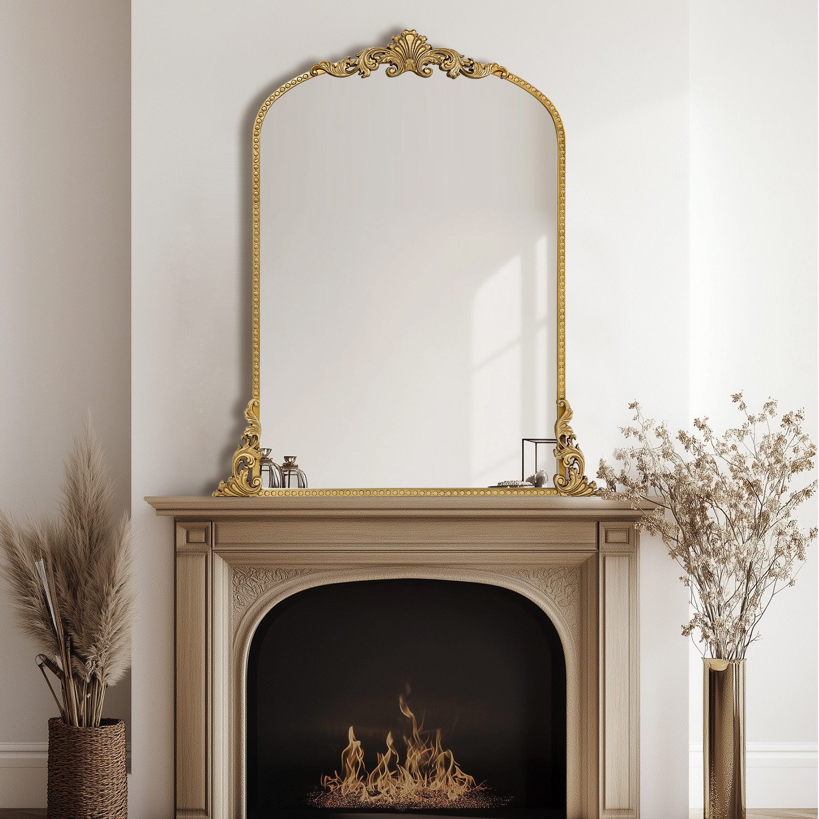 G-LEAF Wandspiegel Bogen-Wandspiegel, antiker Spiegel im günstig online kaufen