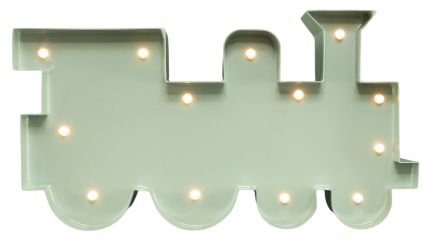 MARQUEE LIGHTS LED Dekolicht Lokomotive, LED fest integriert, Warmweiß, Wandlampe, Tischlampe Zug, Dampflock 17 Leuchtmittel - 23x13 cm