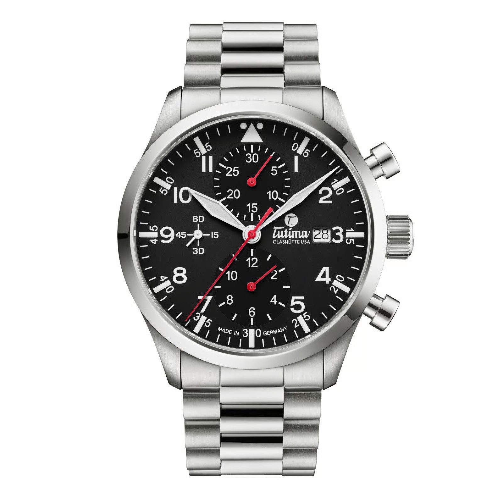 Tutima Automatikuhr Flieger Legacy T5 Titan Chronograph Automatik