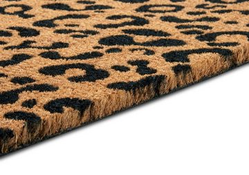 Fußmatte Mix Mats Kokos Leopard Look, HANSE Home, rechteckig, Höhe: 15 mm, Kokos, Schmutzfangmatte, Outdoor, Rutschfest, Innen, Kokosmatte, Flur
