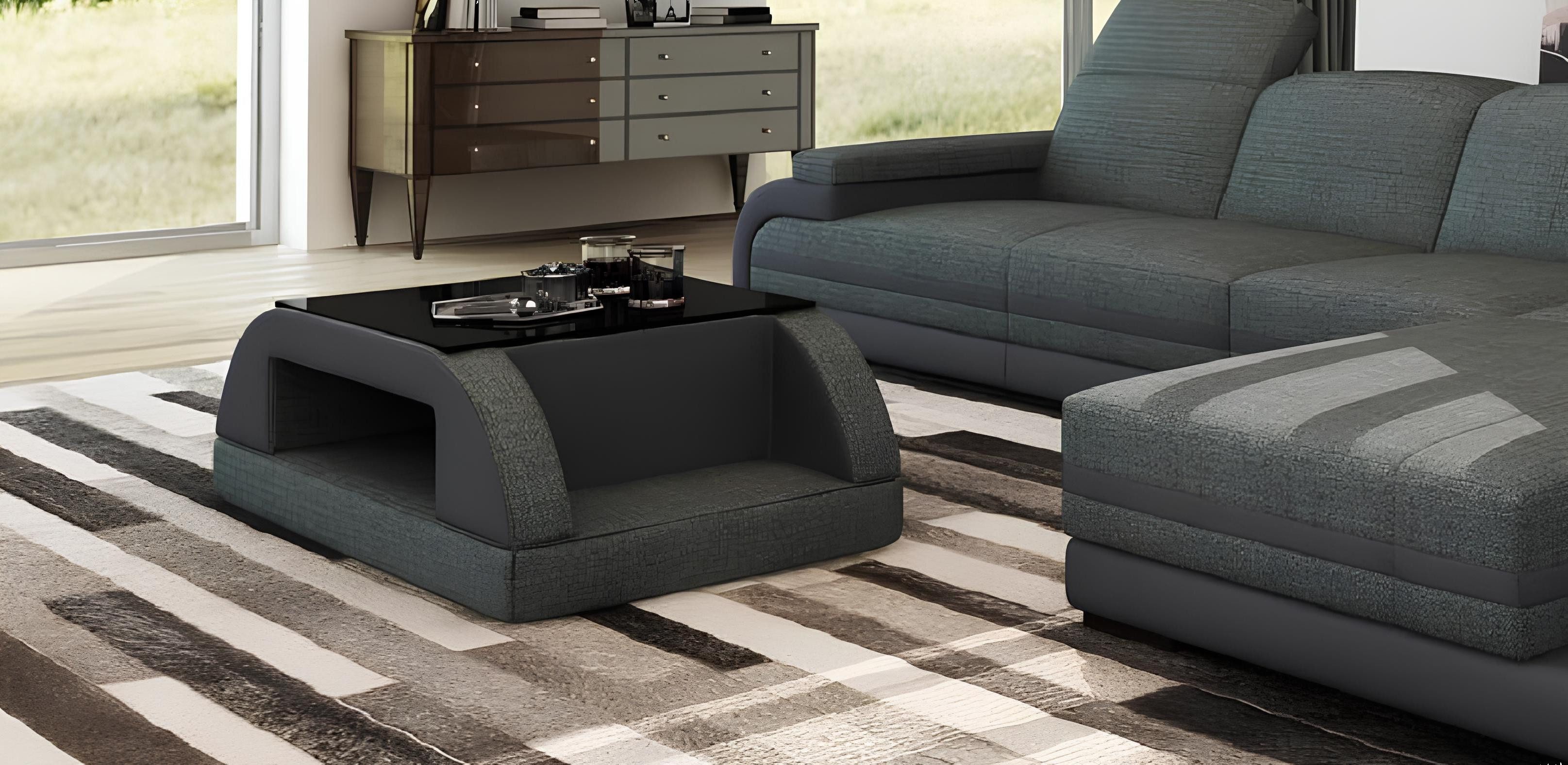 Xlmoebel Couchtisch Moderner Wohnzimmertisch mit Glasplatte und klaren Linien (Couchtisch 5132), Hergestellt in Europa