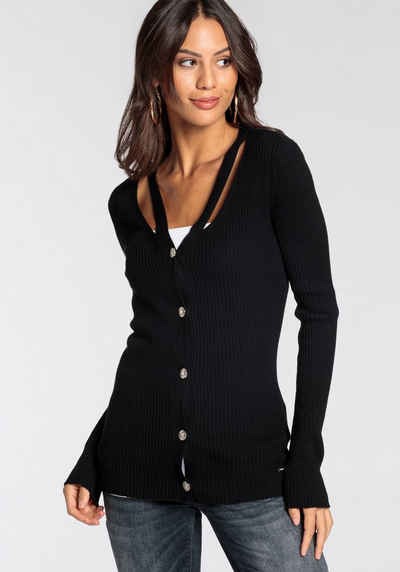 Bruno Banani Cardigan Rippenstrick