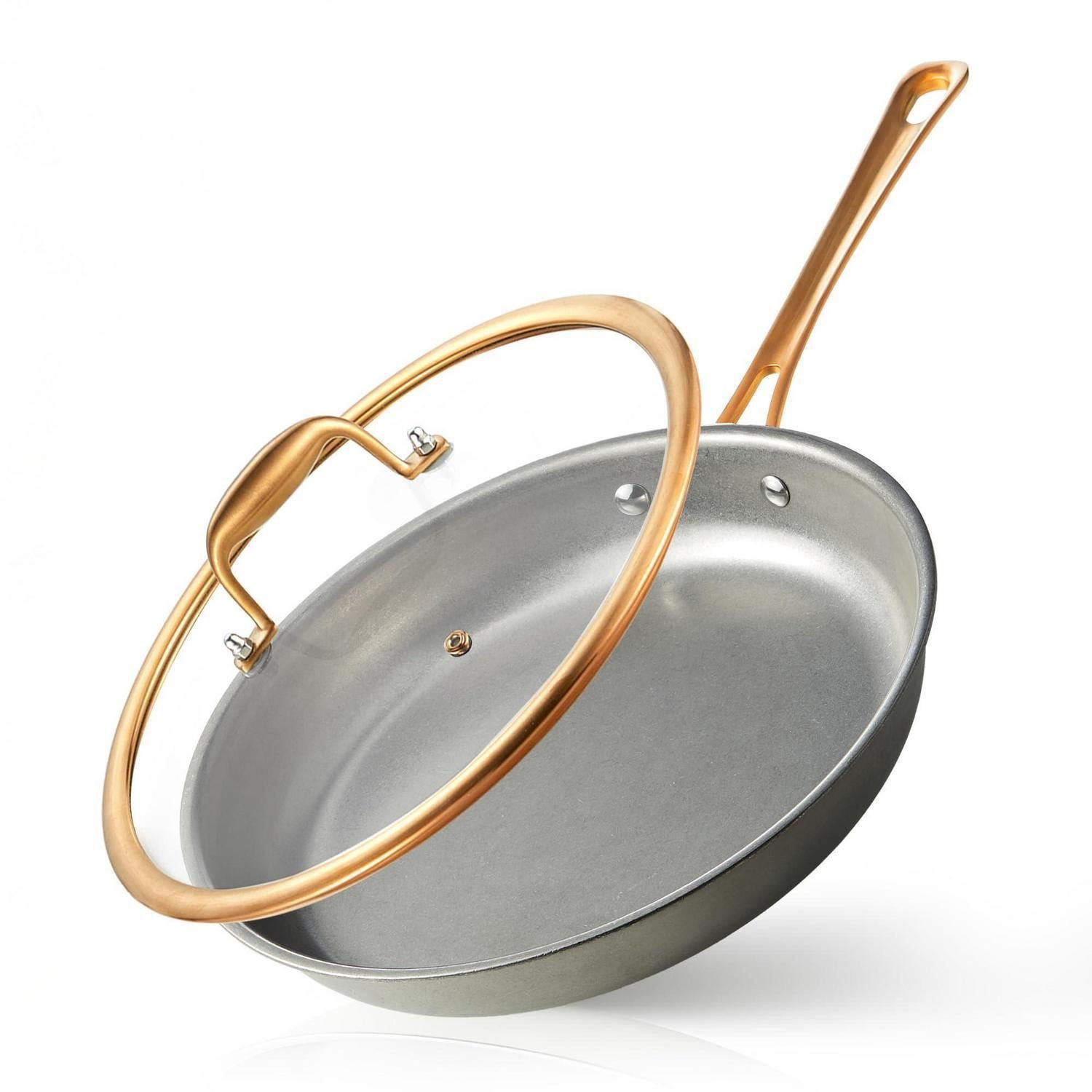 LuxusKollektion Bratpfanne Bratpfanne Edelstahl 28cm Tri-Ply mit Deckel