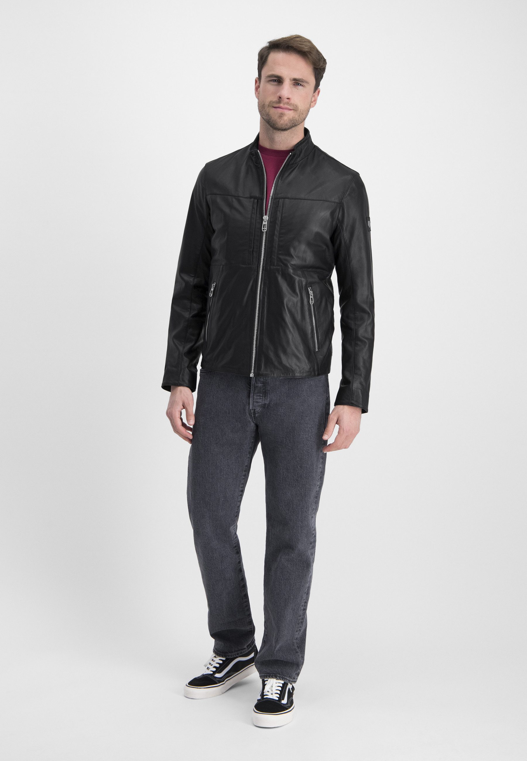 Milestone Lederjacke MSEverest Herren Bikerjacke Jacke Leder günstig online kaufen
