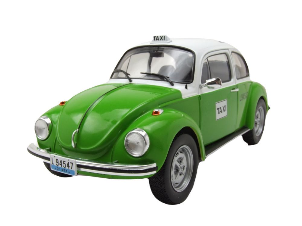 Solido Modellauto VW Käfer 1303 Vocho Taxi Mexiko 1974 grün weiß, Maßstab 1:18