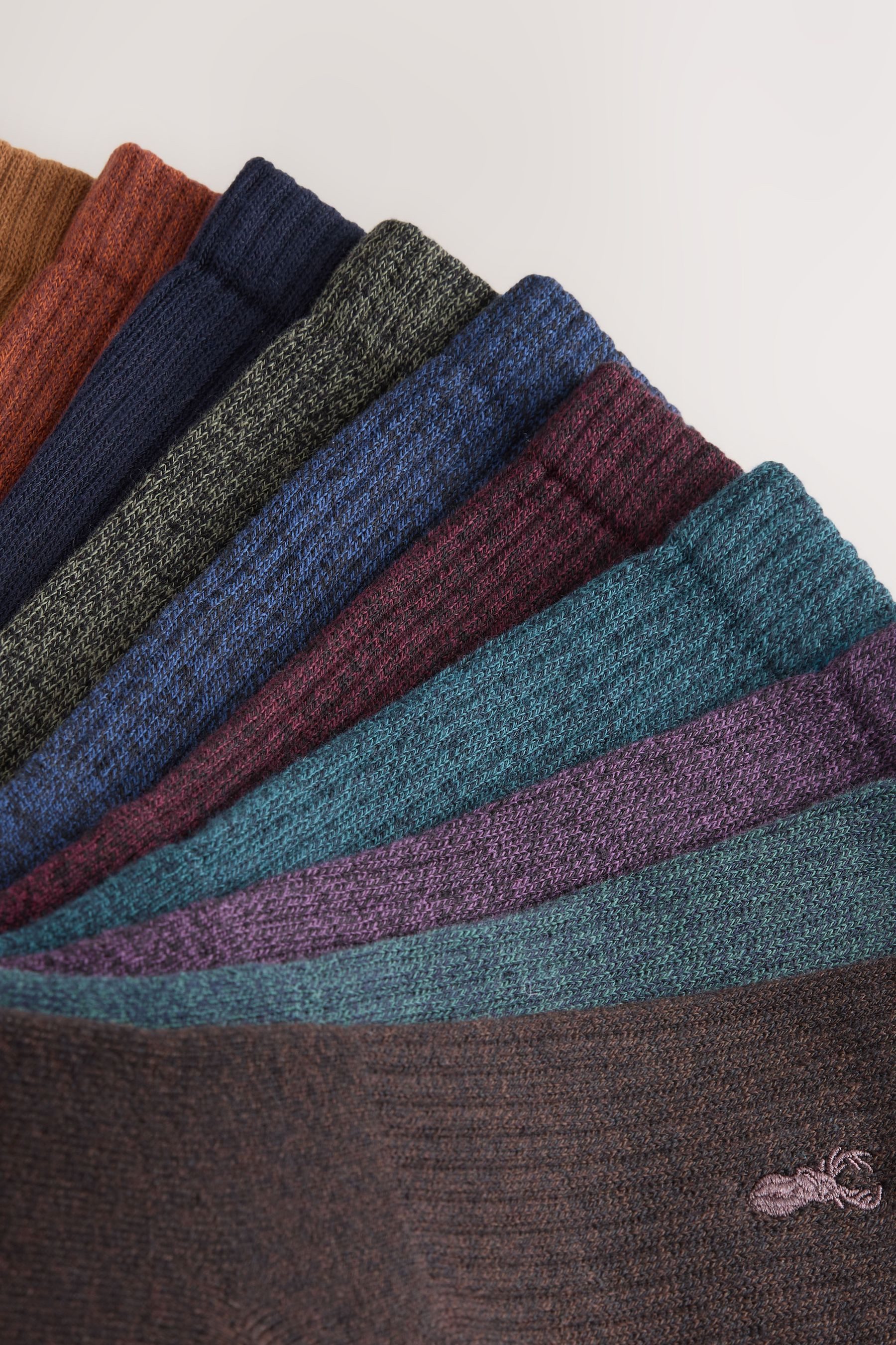 Next Basicsocken Dicke Socken mit Hirsch-Stickerei, 10er-Pack (10-Paar)