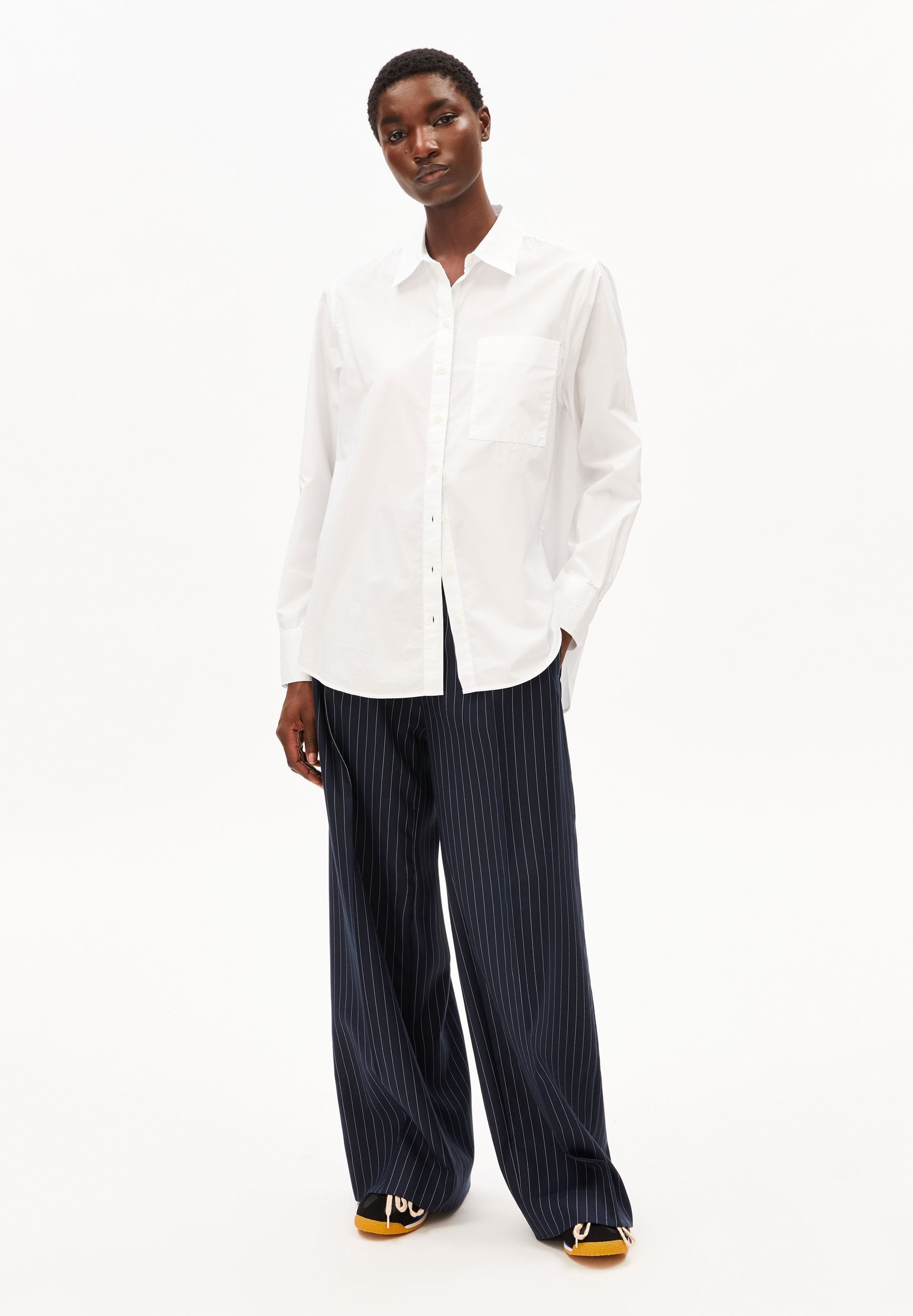 Armedangels Langarmbluse LOOSE POPLIN Bluse aus Bio-Baumwolle Loose Fit
