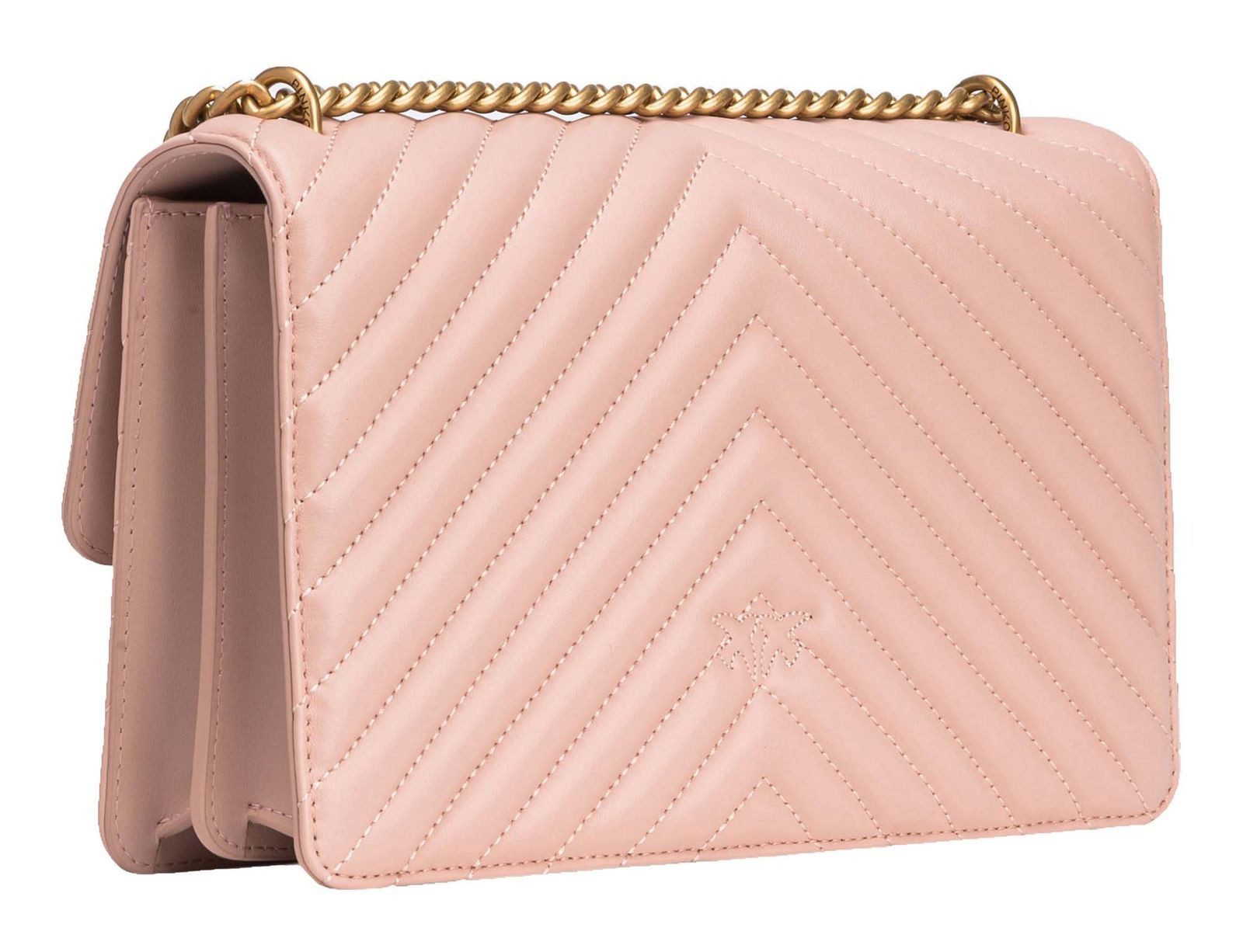 PINKO Umhängetasche Classic DC Sheep Nappa Chevron, aus echtem Schafsleder