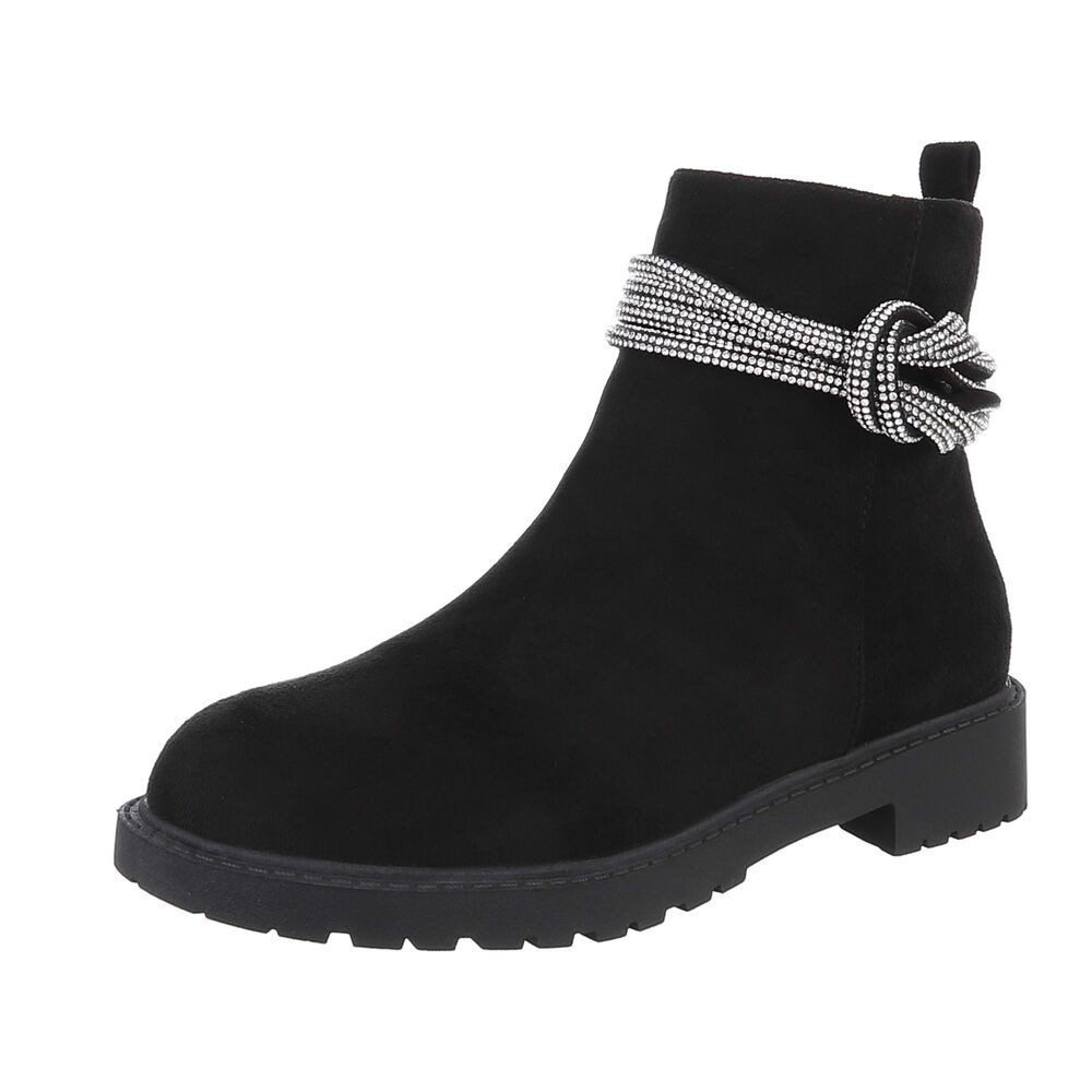 Ital-Design Damen Freizeit Stiefelette (87108775) Blockabsatz Flache Stiefe günstig online kaufen