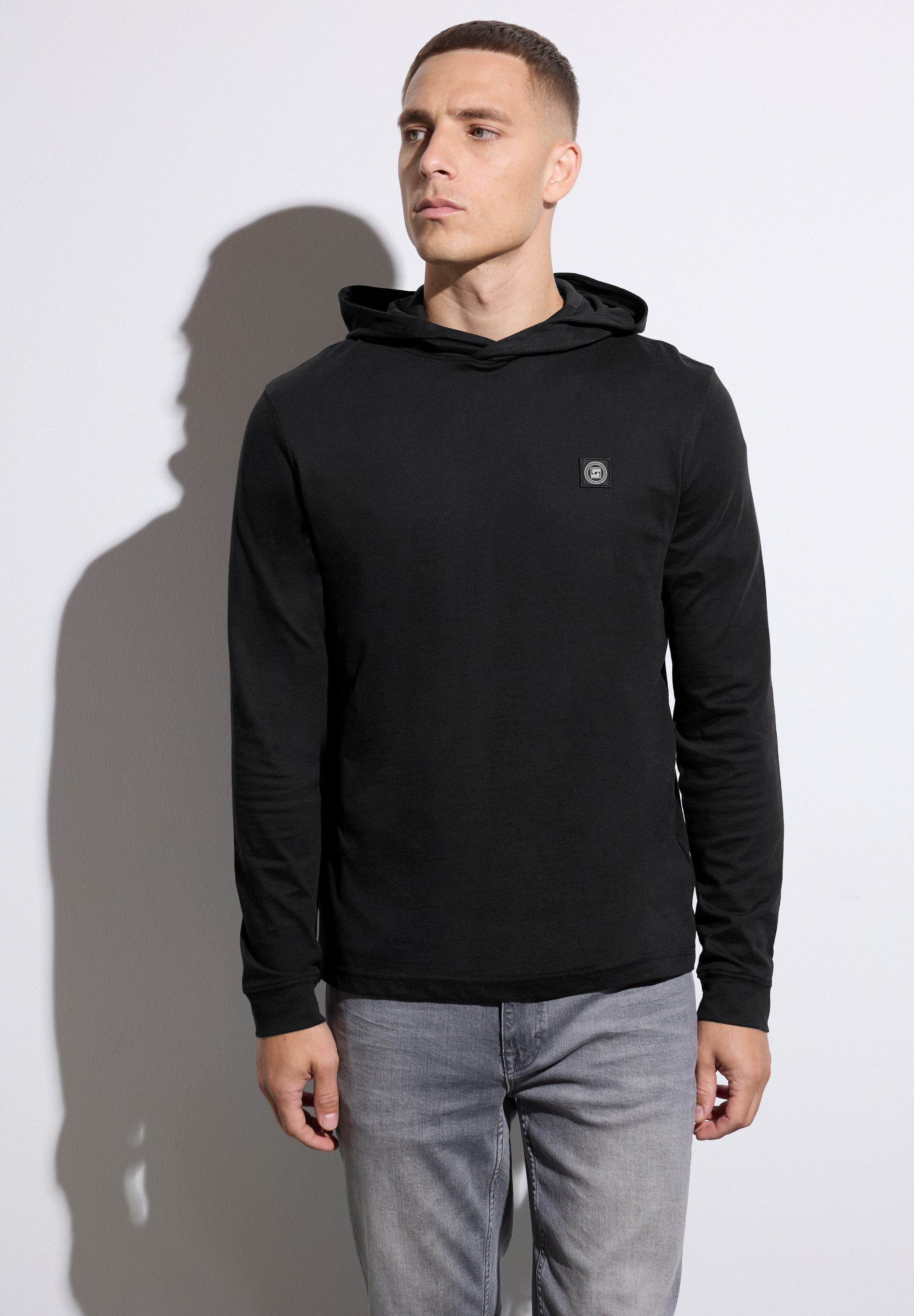 STREET ONE MEN Langarmshirt aus reiner günstig online kaufen