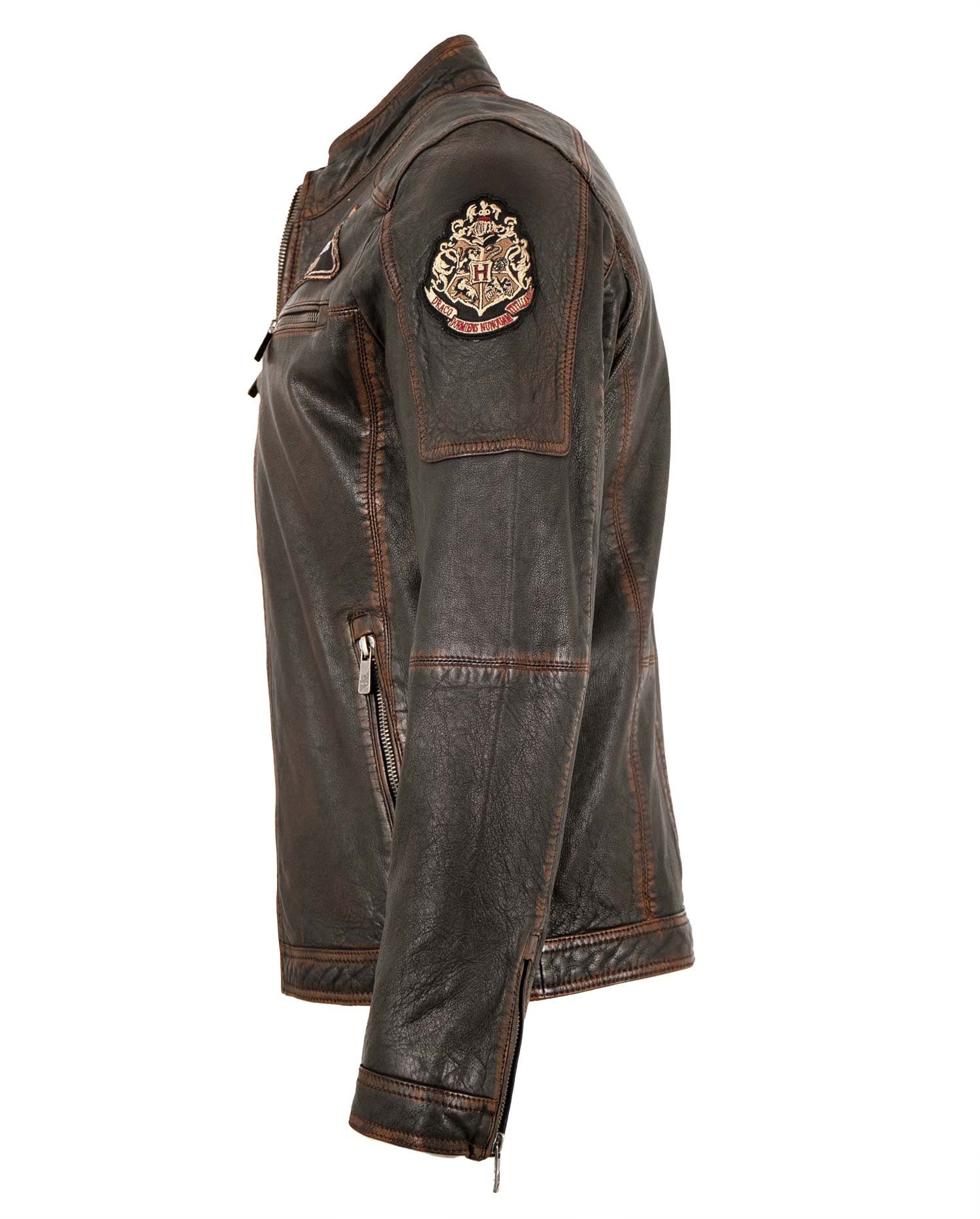 Jilani Lederjacke GMCruise Jilani - Herren Lederjacke Lammnappa dunkelbraun günstig online kaufen