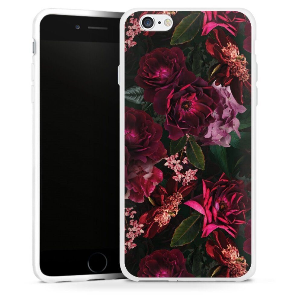 DeinDesign Handyhülle Rose Blumen Blüte Dark Red and Pink Flowers, Apple iPhone 6s Silikon Hülle Bumper Case Handy Schutzhülle