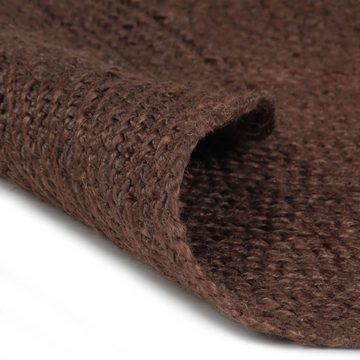 Teppich Handgefertigt Jute Rund 90 cm Braun, furnicato, Runde