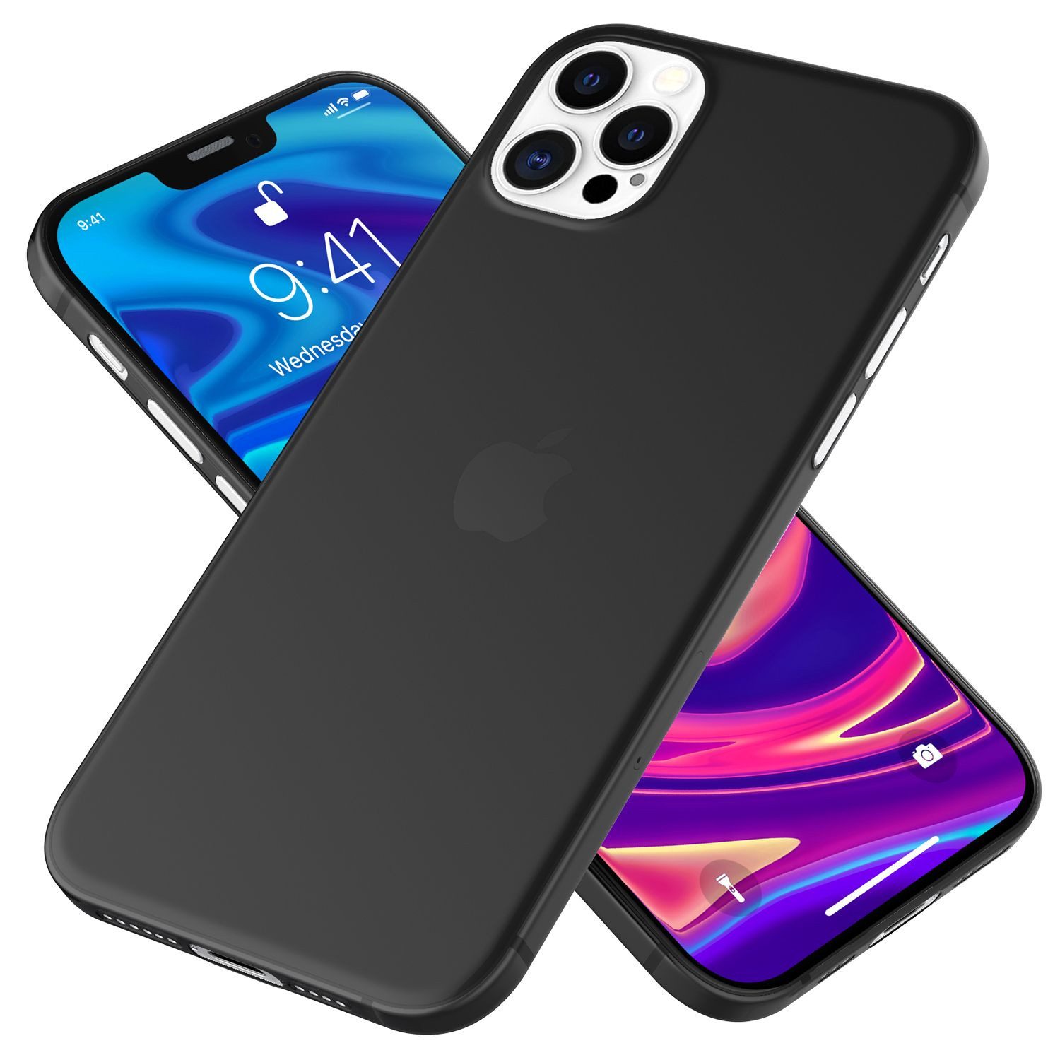Nalia Smartphone-Hülle Apple iPhone 12 Pro Max 17 cm (6,7 Zoll), Extrem Dünnes Mattes Hardcase / 0,3mm Schlanke Hülle / Durchscheinend