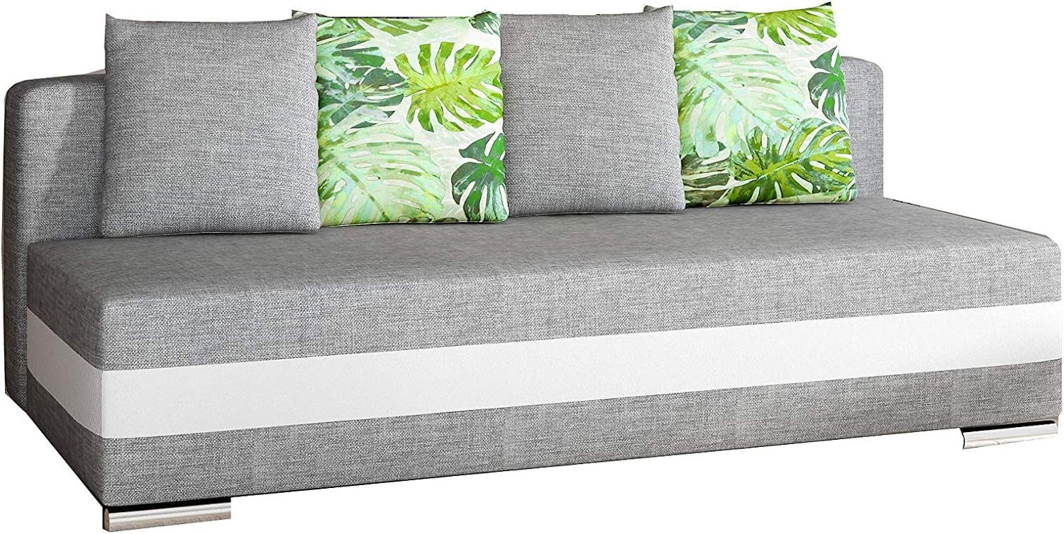 MOEBLO Schlafsofa WALIA, Couch für Wohnzimmer, Schlafsofa Federkern Sofagarnitur Polstersofa Wohnlandschaft, mit Schlaffunktion und Bettkasten
