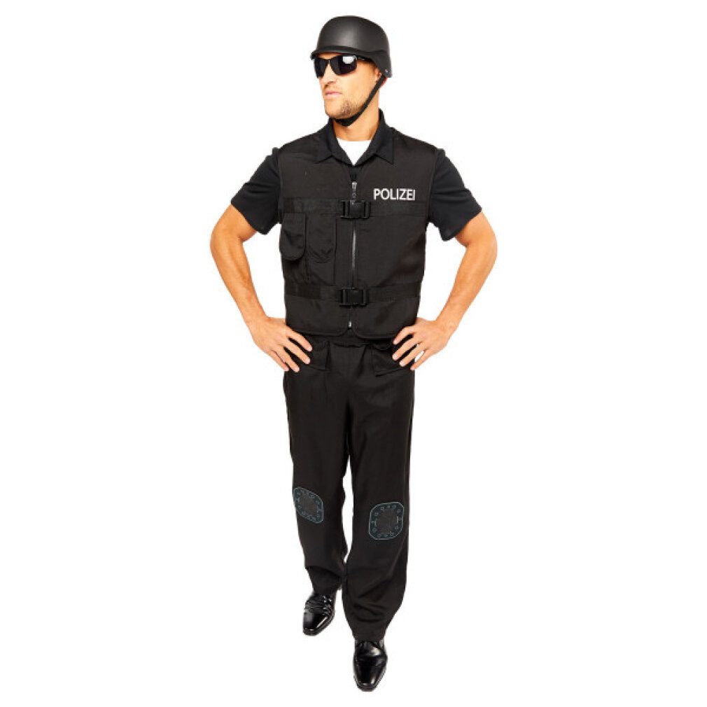 Amscan Kostüm Dress up Costume Police Herren Polyester Schwarz Größe M