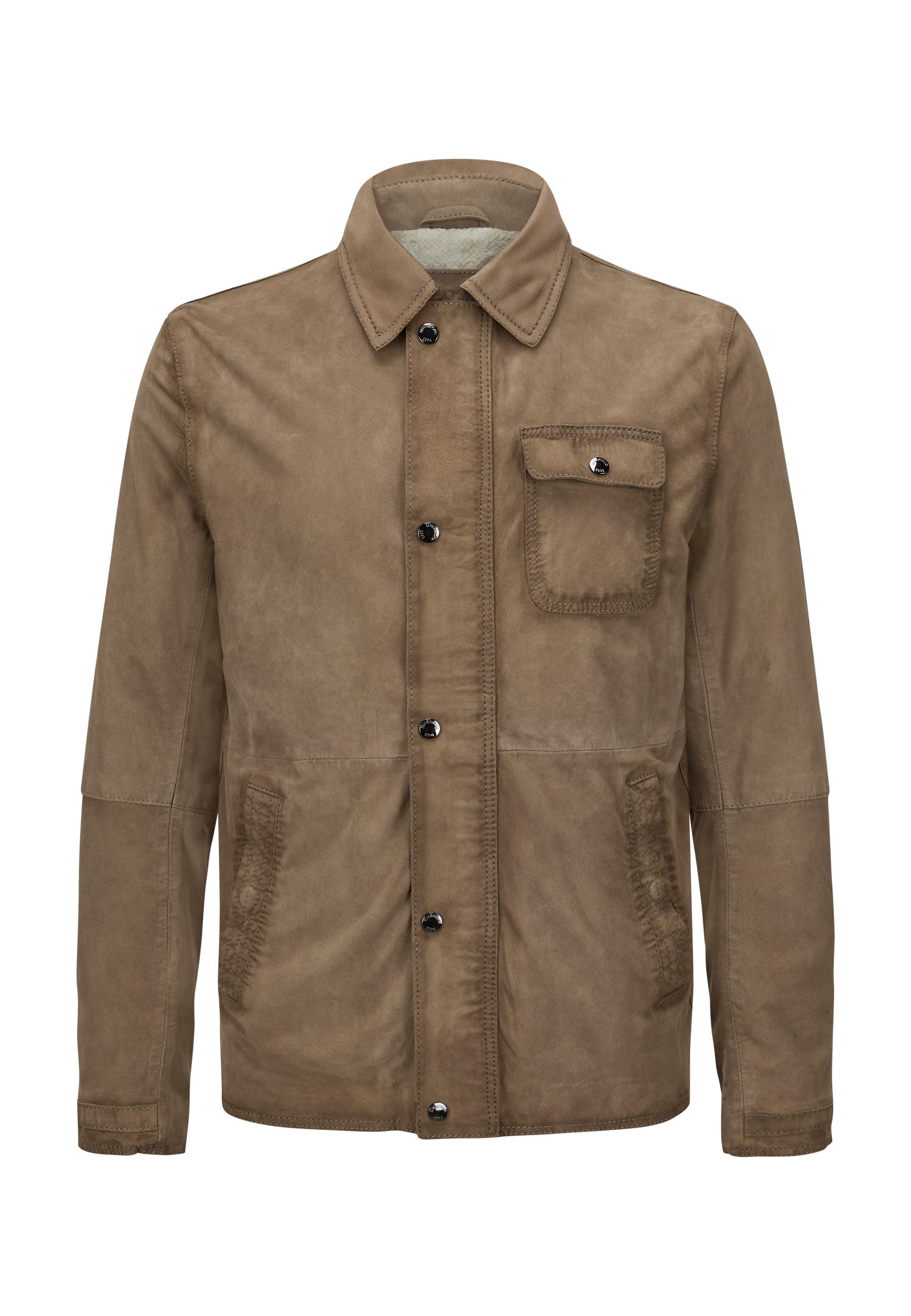 Lederjacke MSElias Herren Bikerjacke Jacke Leder klassisch