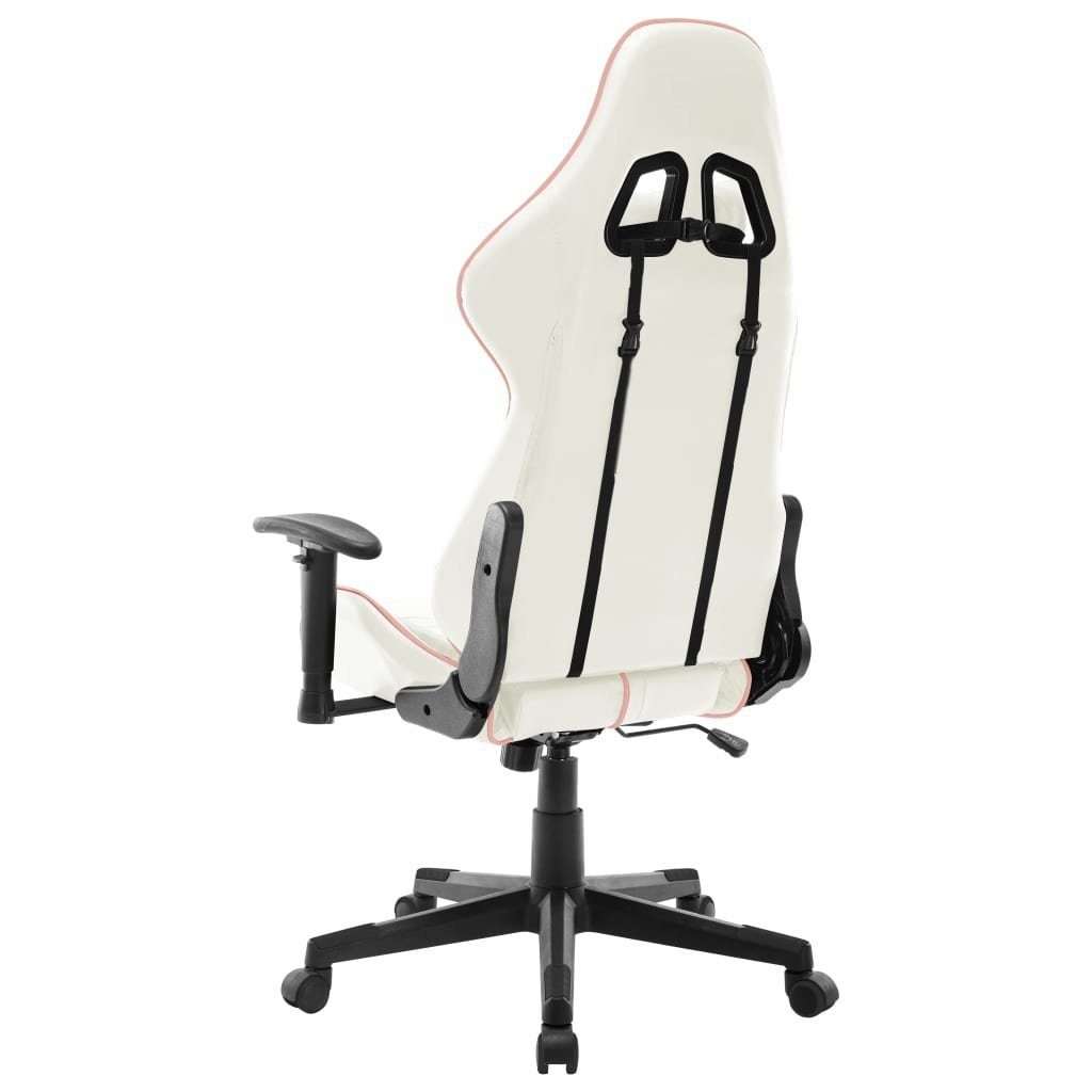 vidaXL Bürostuhl Gaming-Stuhl Weiß und Kunstleder Rosa