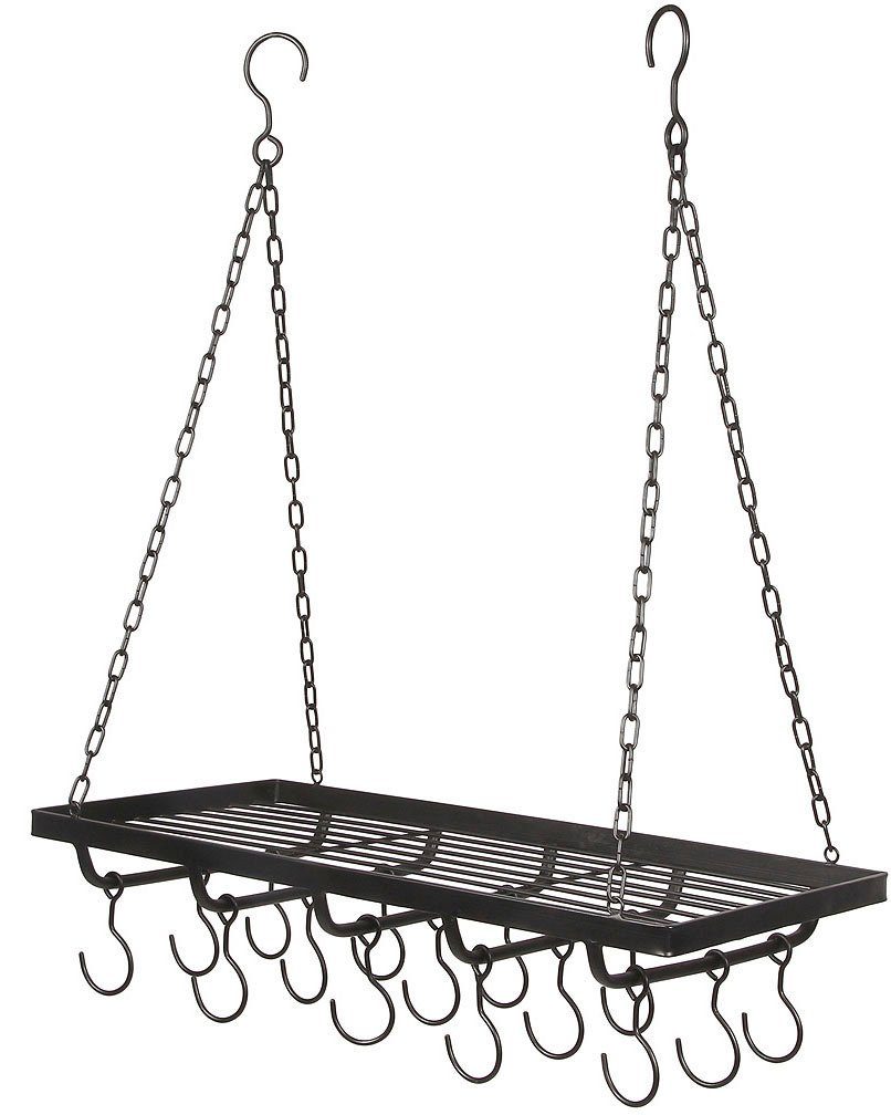 Ambiente Haus Hängekorb Topfhänger aus Eisen in Schwarz - 60 cm (1 St)