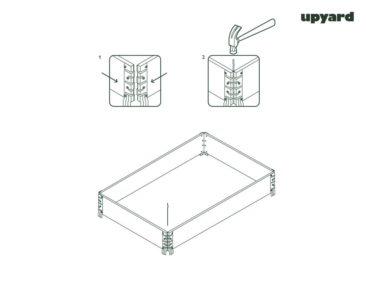 Upyard Hochbeet Upyard Palettenrahmen Hochbeet 120 x 80 cm – Bild 3 von 5