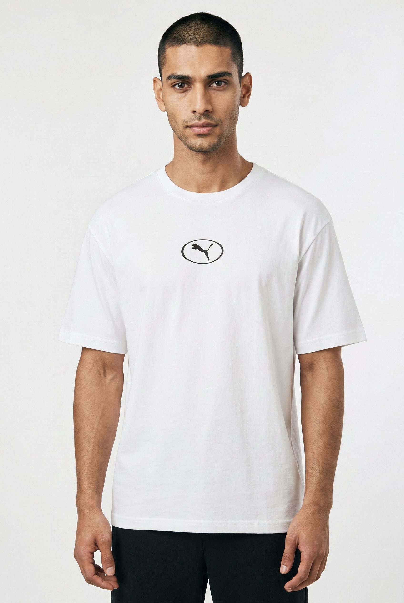 PUMA T-Shirt SPORT RELAXED GRAPHIC TEE Kurzarm, Rundhalsausschnitt, mit Print-Applikation