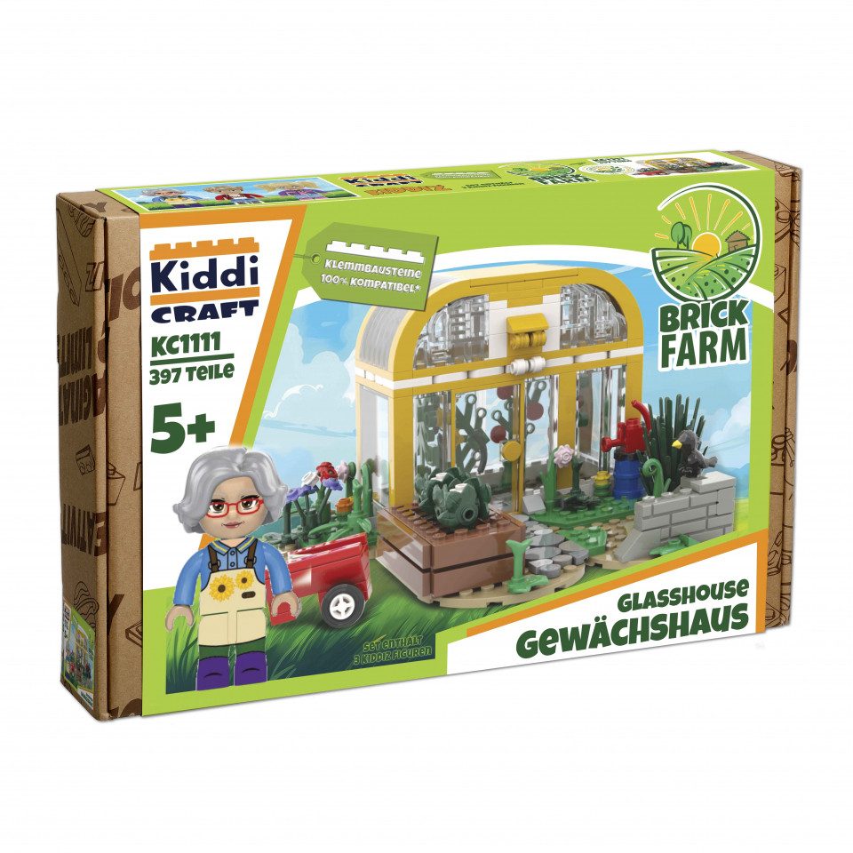 Kiddicraft Spiel, Brickfarm - Gewächshaus - deutsch