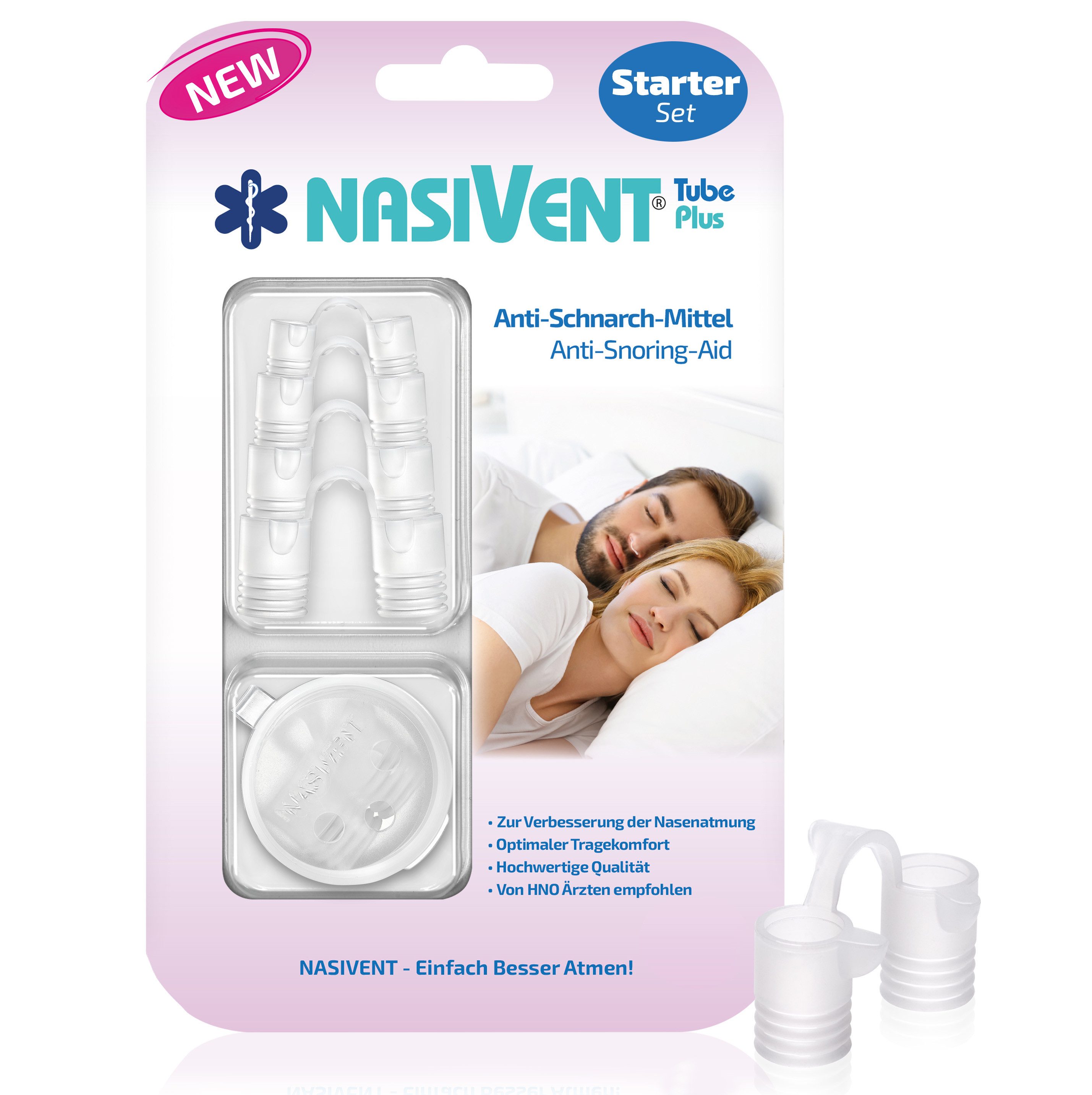 Schnarchstopper NASIVENT Tube Plus - PREMIUM - Anti Schnarch Mittel