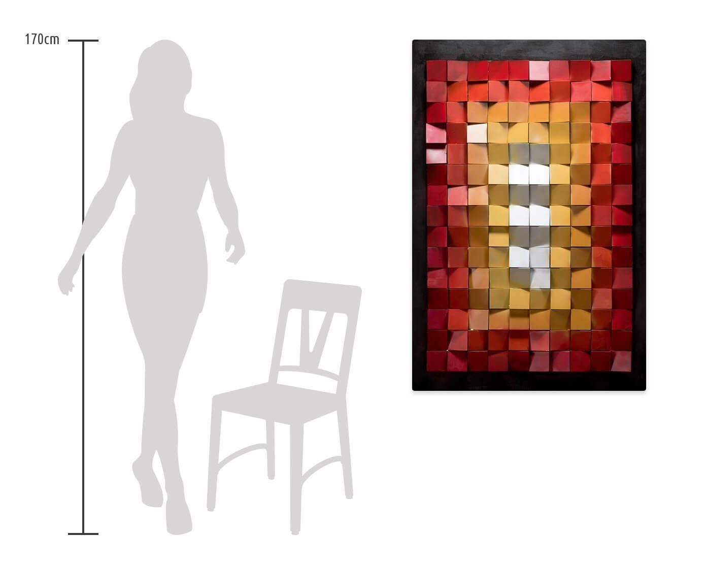 Effekt 80x120 Dimension Wandbild handgefertigtes cm, KUNSTLOFT mit Wandbild Vierte 3D