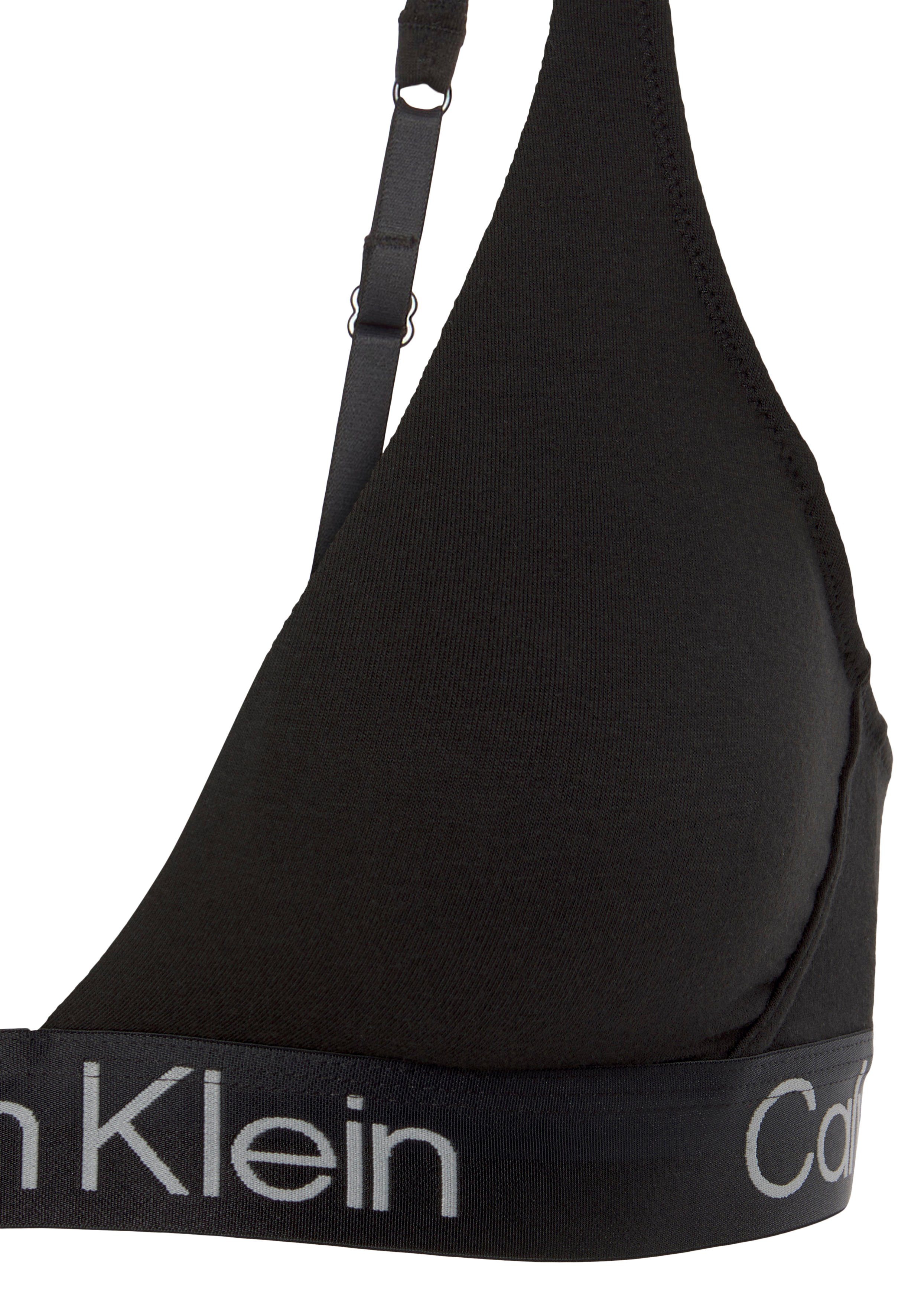 Calvin Klein Calvin Triangel-BH mit TRIANGLE Logo-Elastikbund Underwear Klein LIGHTLY LINED