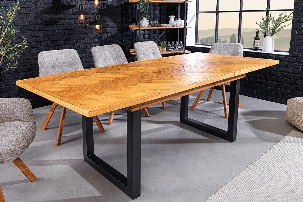 riess-ambiente Esstisch MOSAIK 120-160cm braun / schwarz · bis 4 Personen, günstig online kaufen