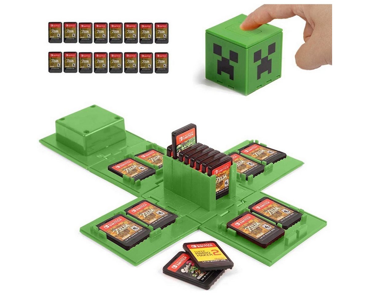 Kraftverdia Karteibox Nintendo Switch Spielkarten Tasche – Case für 16 Spiele, Tragbar