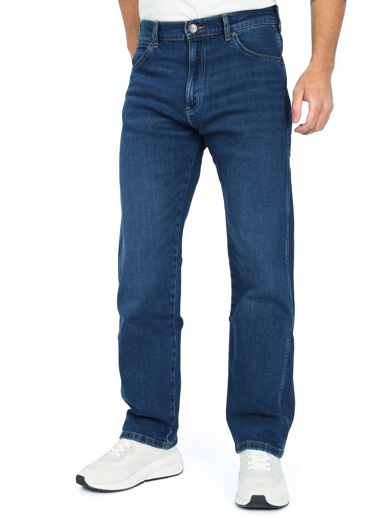 Wrangler Straight-Jeans Relaxed Fit - Frontier Dancing Water günstig online kaufen