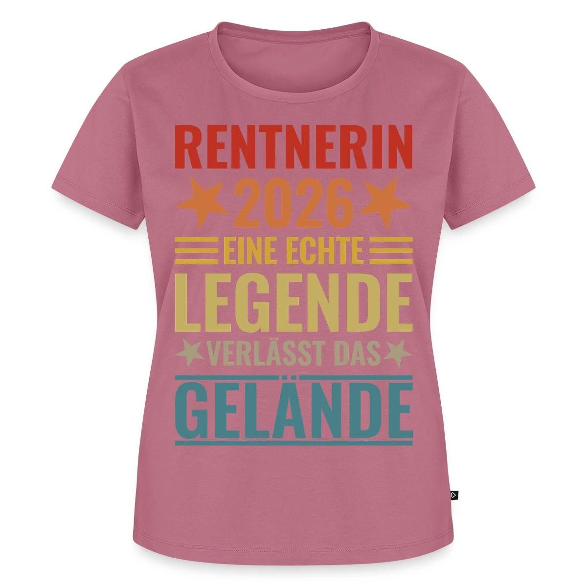 Spreadshirt T-Shirt Rentnerin 2026 Echte Legende verlässt das Gelände Fraue günstig online kaufen